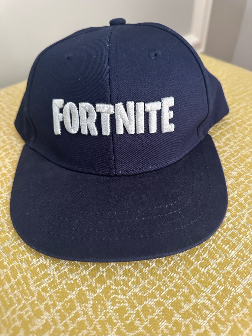 Fortnite Kids Navy Baseball Cap with White Embroidery